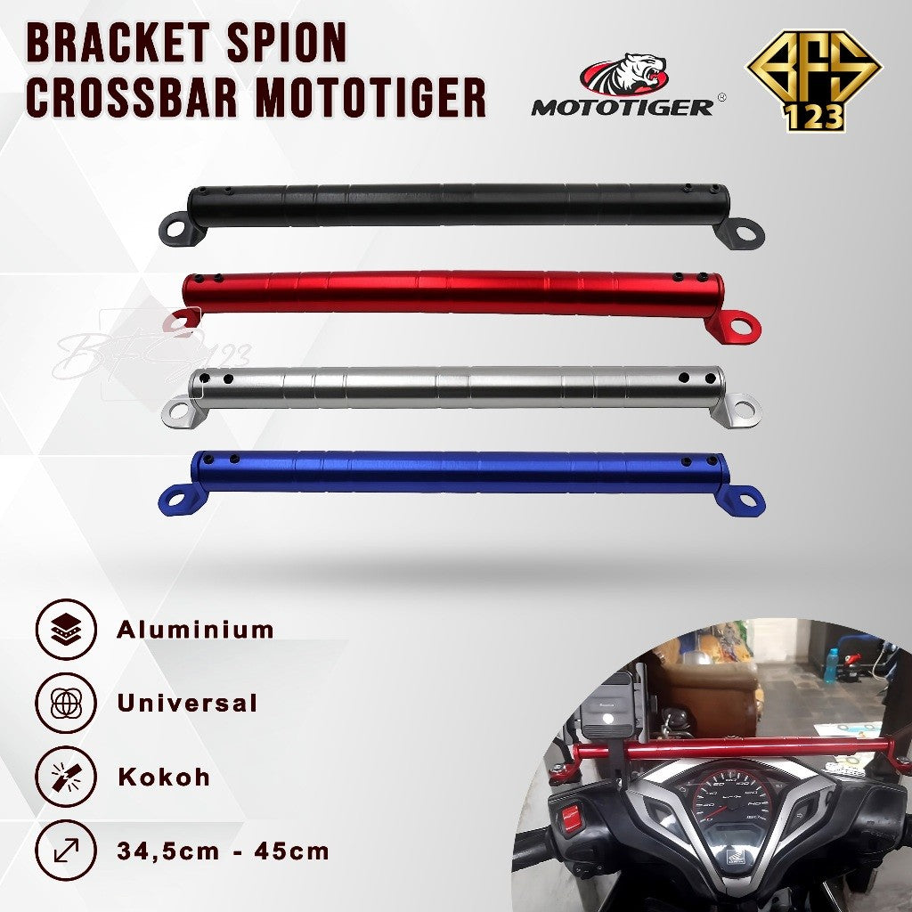 MOTOTIGER Breket Spion Crossbar Multifungsi 34,5-45 Cm Aluminium Aloy MTG-9920