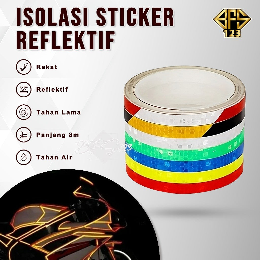 Isolasi Sticker Reflektive Modifikasi Motor Mobil Sepeda