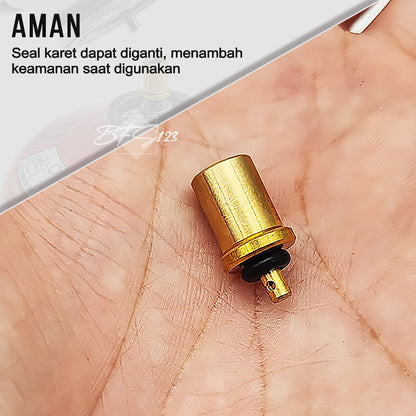 Adaptor Gas Hicook to Canister Material Tembaga