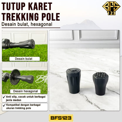 Tutup Karet Trekking Pole Anti Slip Outdoor
