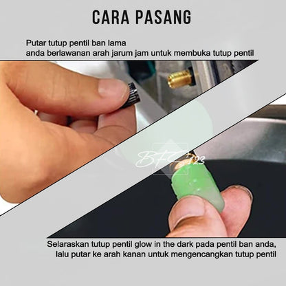 Pentil Ban Motor Mobil Glow In The Dark
