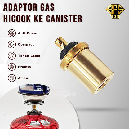 Adaptor Gas Hicook to Canister Material Tembaga