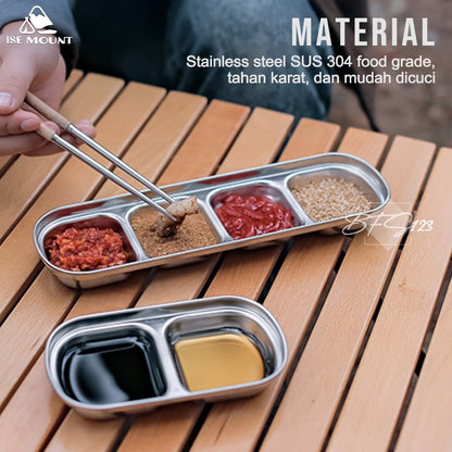 Tempat Saos Sambal Kecap Stainless 304 Model Square ISE Mount