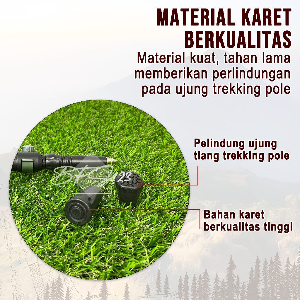Tutup Karet Trekking Pole Anti Slip Outdoor