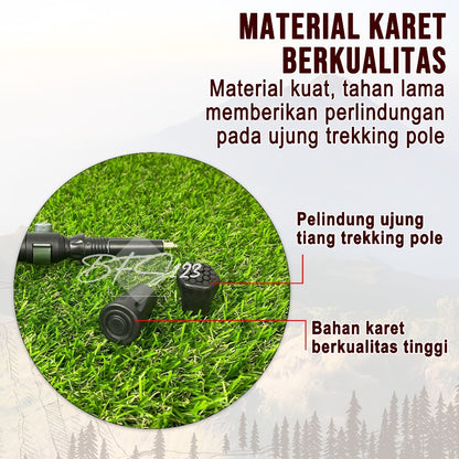 Tutup Karet Trekking Pole Anti Slip Outdoor