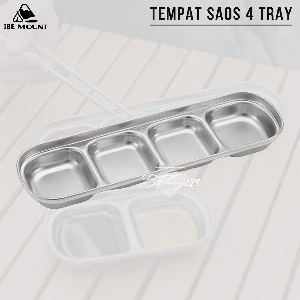 Tempat Saos Sambal Kecap Stainless 304 Model Square ISE Mount