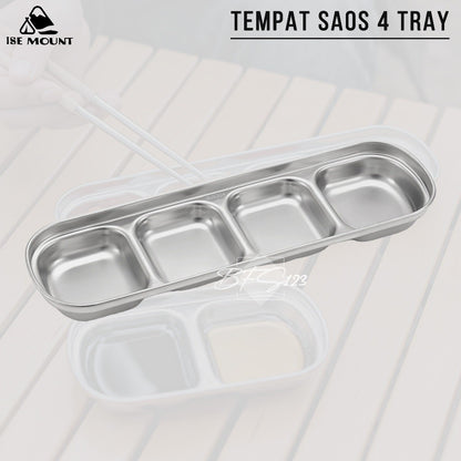 Tempat Saos Sambal Kecap Stainless 304 Model Square ISE Mount