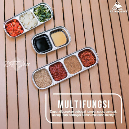 Tempat Saos Sambal Kecap Stainless 304 Model Square ISE Mount