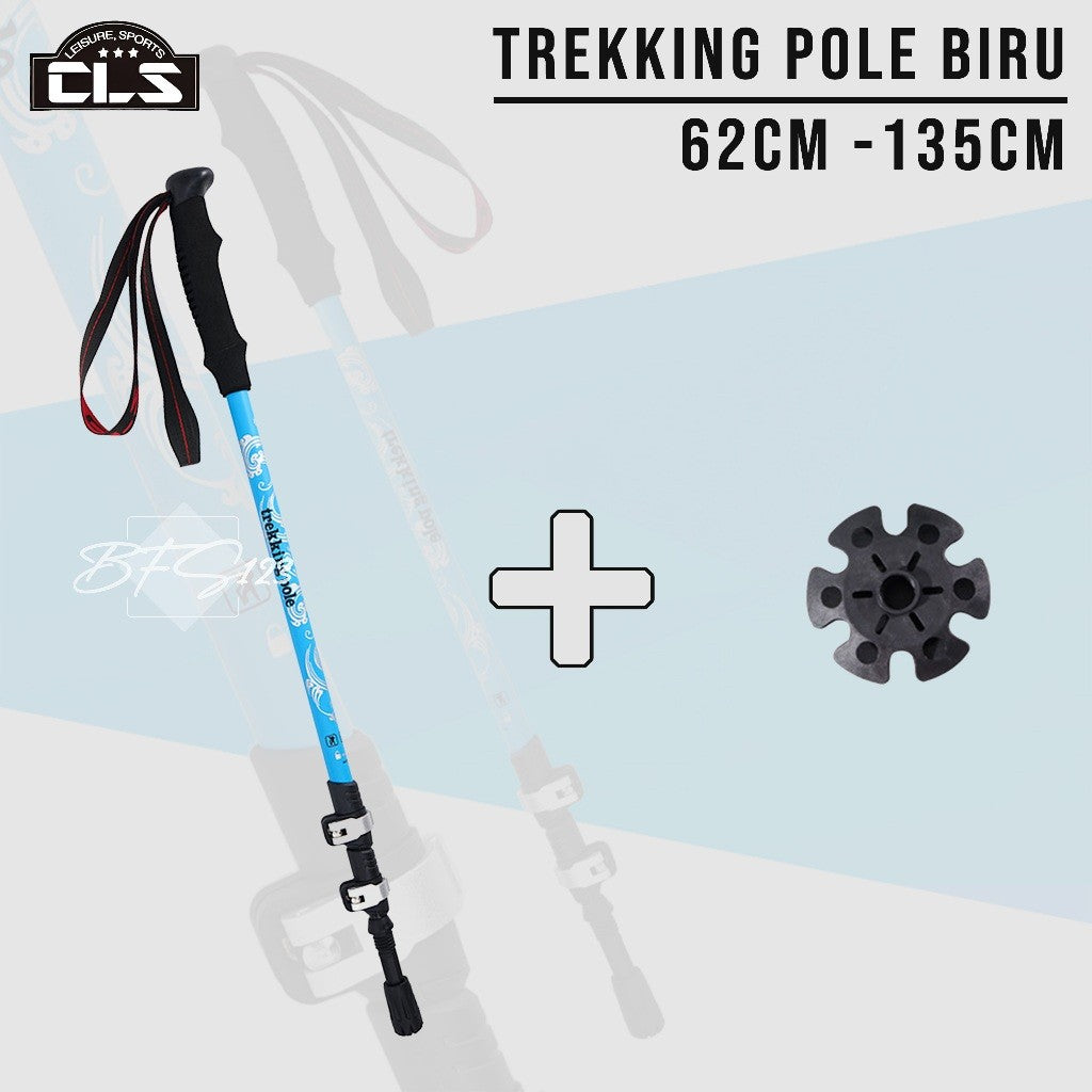 CLS Trekking Pole Aluminium Aloy 7075 Telescopic Ultralight EVA Grip Handle Size 62-135 Cm