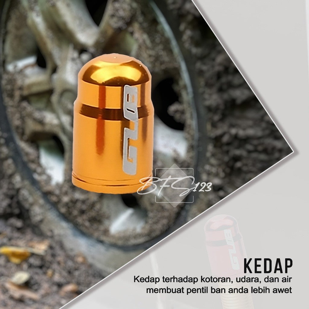 Pentil Ban Sepeda GUB Aluminium Aloy Motor Mobil 1 Set Isi 2 Pcs