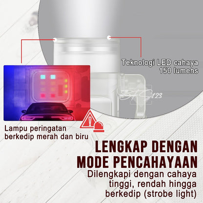 Lampu LED Hiking Camping Multifungsi Daya isi Ulang Port Type C Lampu Topi Floodlight COB