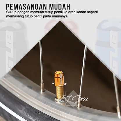 Pentil Ban Sepeda GUB Aluminium Aloy Motor Mobil 1 Set Isi 2 Pcs