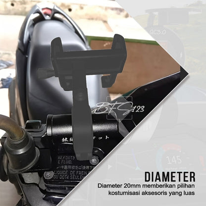 Bracket Spion Motor Lampu Senter Holder HP Aluminium Aloy
