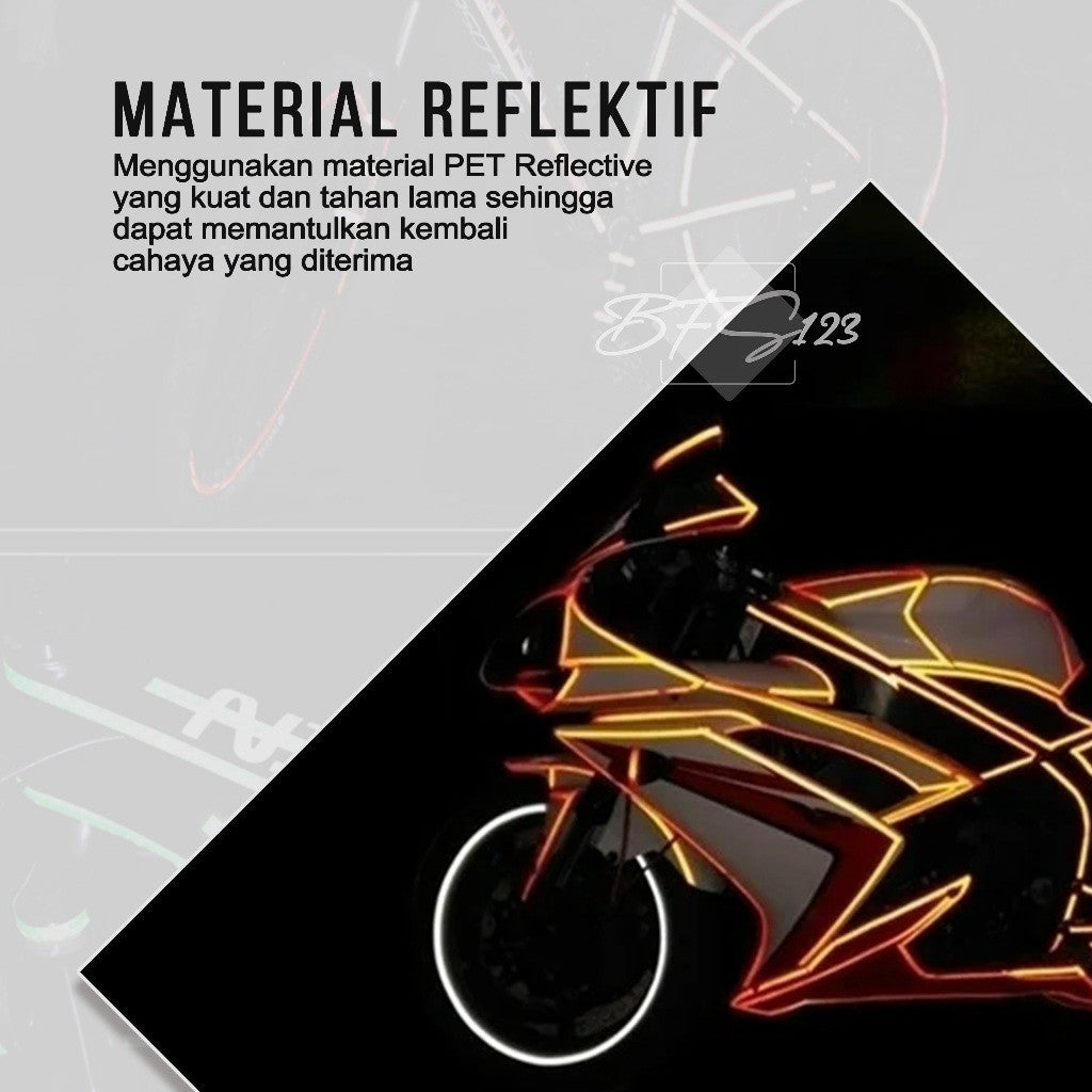 Isolasi Sticker Reflektive Modifikasi Motor Mobil Sepeda