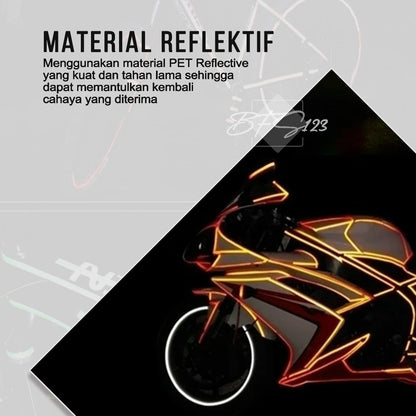 Isolasi Sticker Reflektive Modifikasi Motor Mobil Sepeda