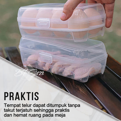 Box Tray Tempat Telur Camping 8 Pcs Grid Transparan