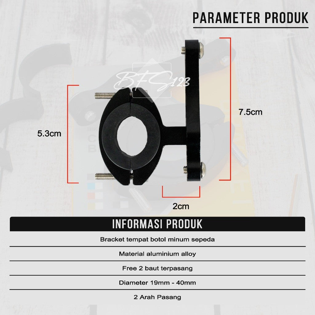 Bracket Tempat Botol Minum Sepeda Alumunium Aloy Kualitas Premium