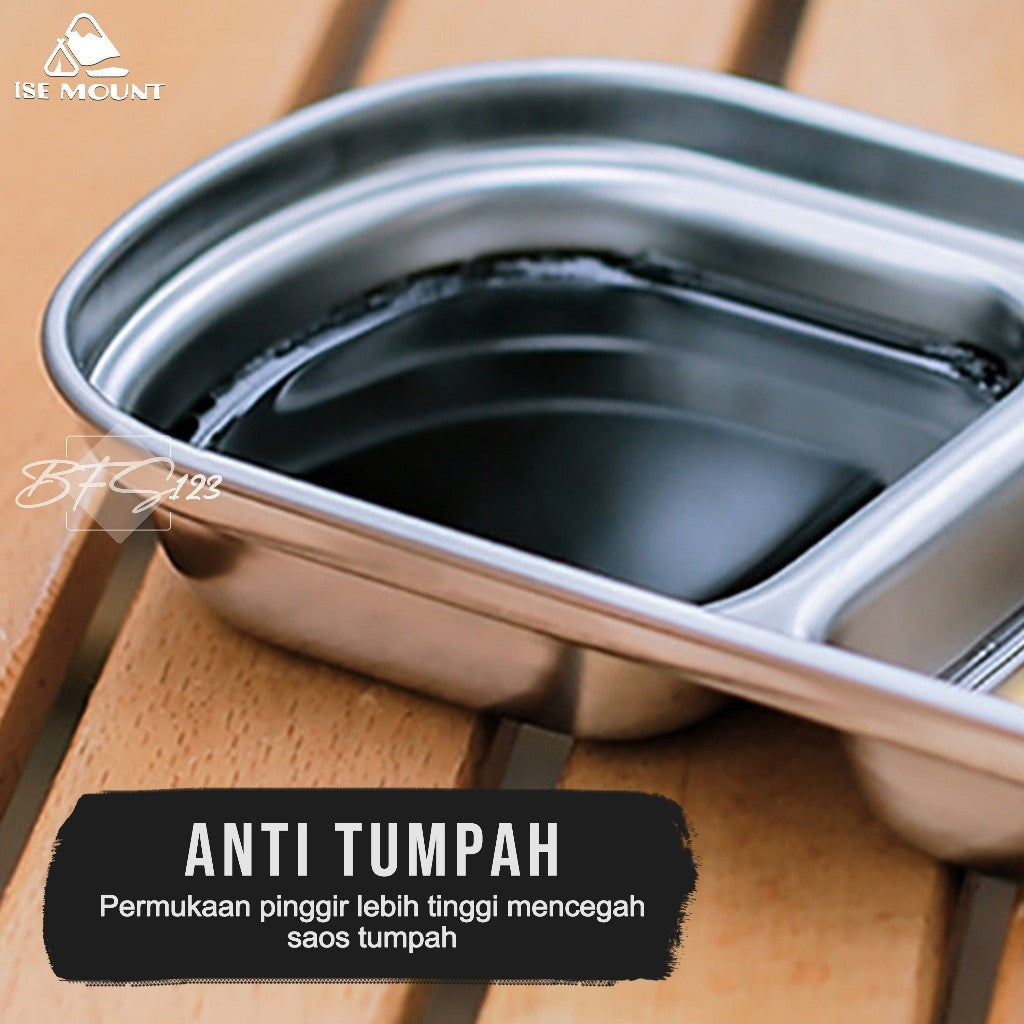 Tempat Saos Sambal Kecap Stainless 304 Model Square ISE Mount