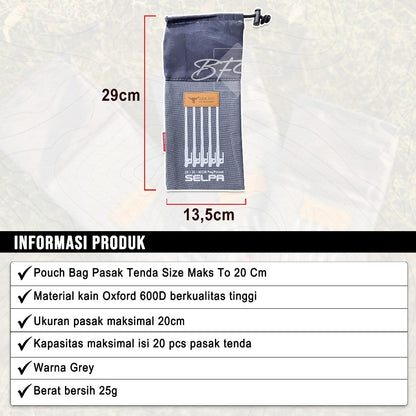 Pouch Bag Pasak Tenda Size Maks To 20 Cm