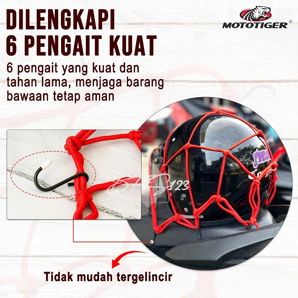 Tali Bagasi MOTOTIGER Tali Jaring Bagasi Sepeda Motor