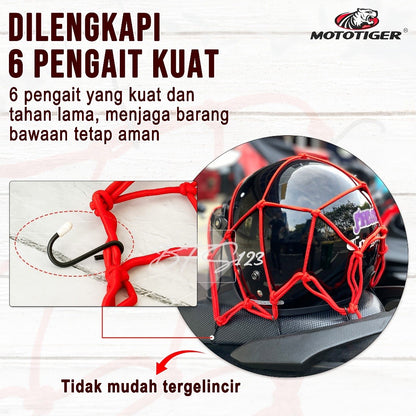 Tali Bagasi MOTOTIGER Tali Jaring Bagasi Sepeda Motor