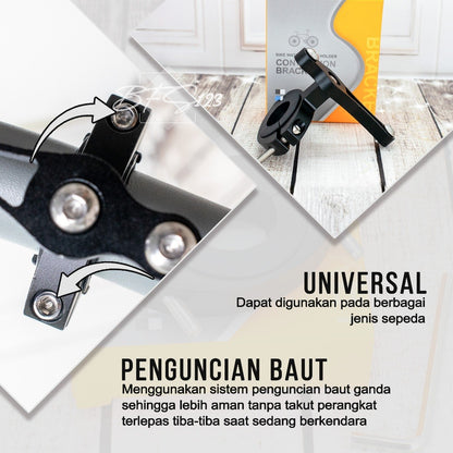 Bracket Tempat Botol Minum Sepeda Alumunium Aloy Kualitas Premium