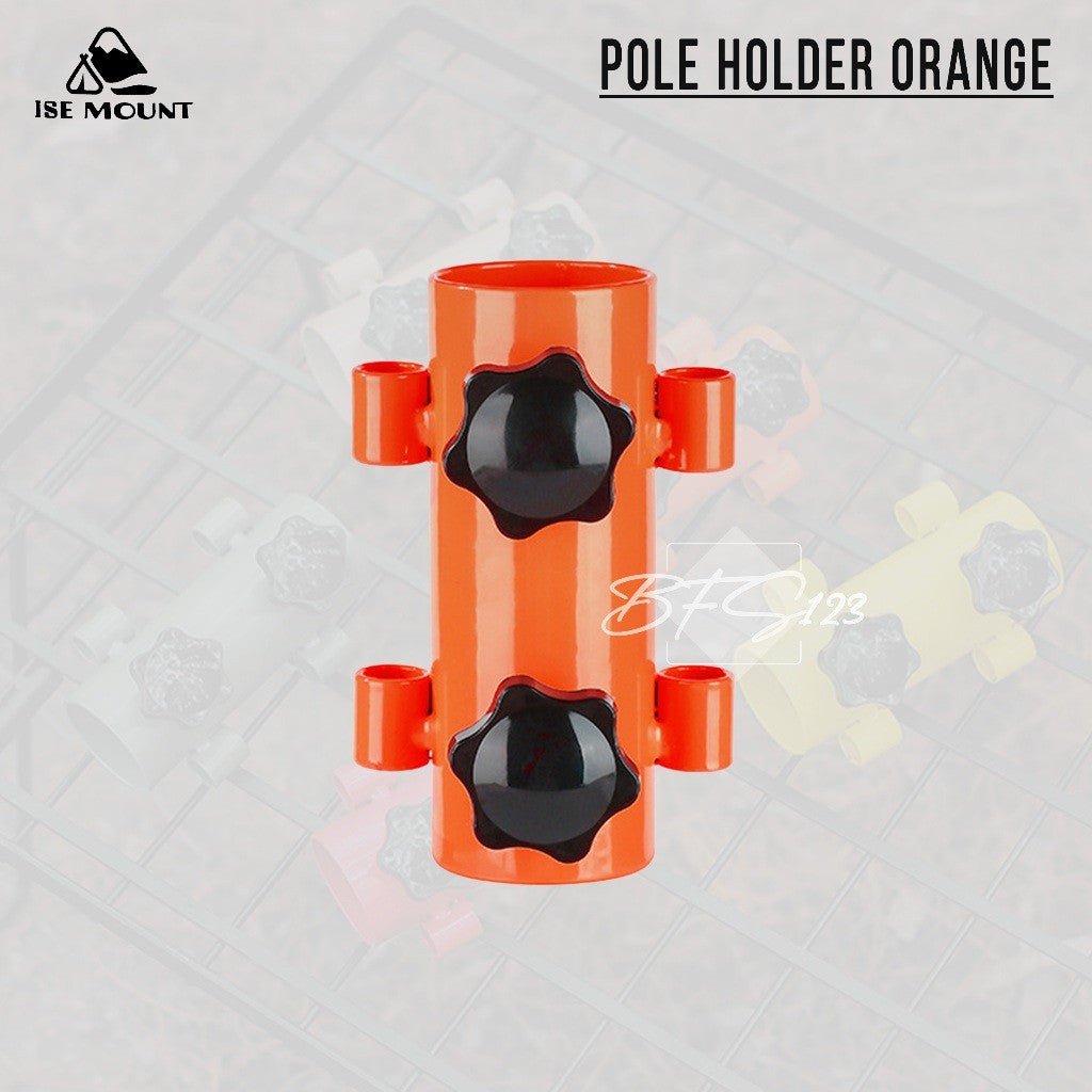 Pole Holder Pemegang Tiang Tenda Tiang Flysheet Stand Holder Tiang Model Drat Putar Material Steel ISE Mount