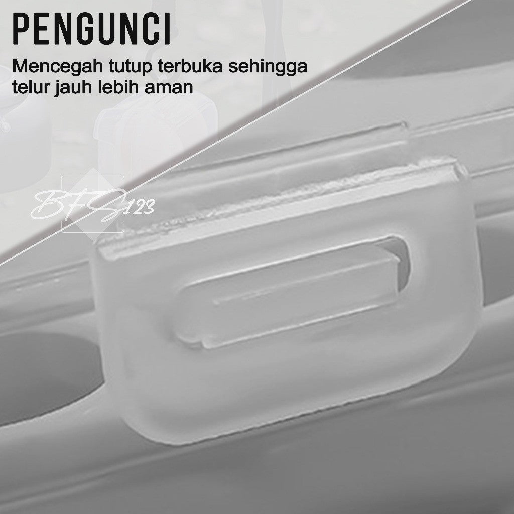 Box Tray Tempat Telur Camping 8 Pcs Grid Transparan