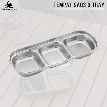 Tempat Saos Sambal Kecap Stainless 304 Model Square ISE Mount