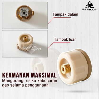 Stove Adaptor Small Gas Hicook to Canister Adaptor Kompor Gas Hicook New Model