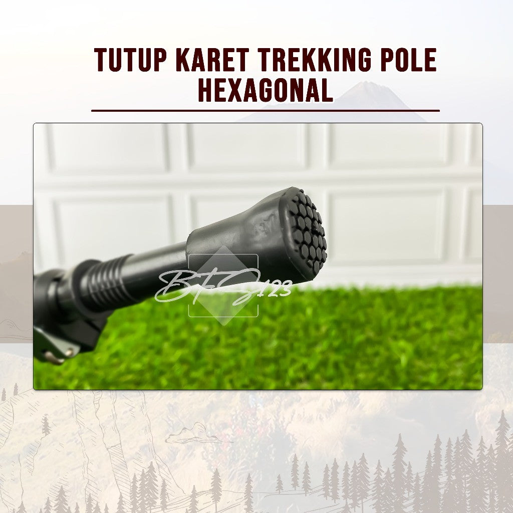 Tutup Karet Trekking Pole Anti Slip Outdoor