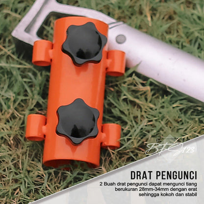 Pole Holder Pemegang Tiang Tenda Tiang Flysheet Stand Holder Tiang Model Drat Putar Material Steel ISE Mount