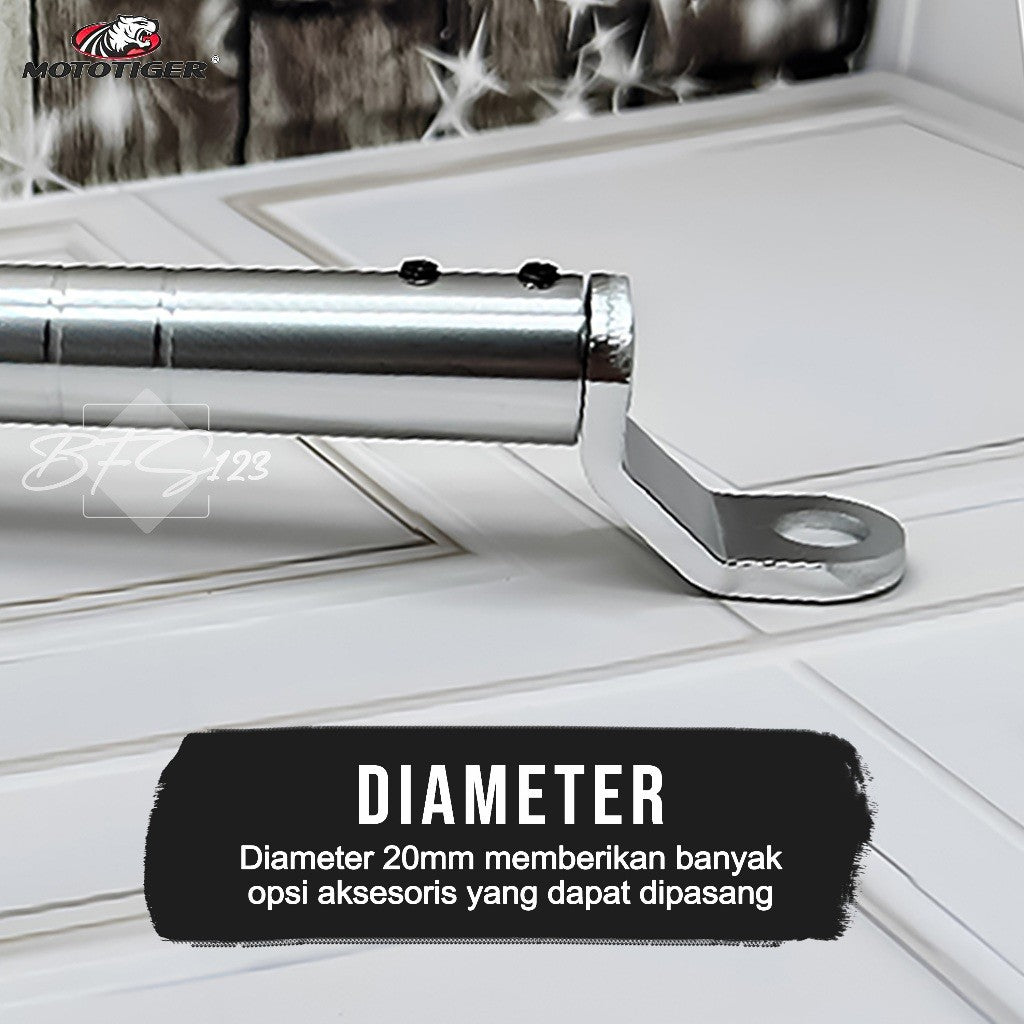 MOTOTIGER Breket Spion Crossbar Multifungsi 34,5-45 Cm Aluminium Aloy MTG-9920