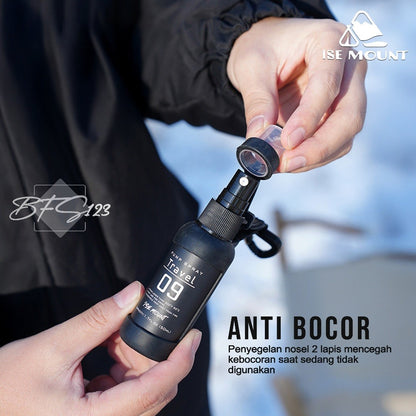 Botol Spray Traveling Free Case Botol Hook Carabinner Kapasitas 50 Ml ISE Mount