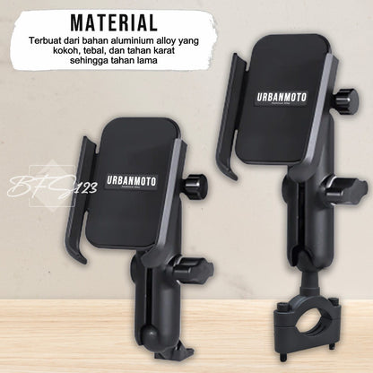 Phone Holder URBANMOTO V3 Holder HP Motor Bracket Spion Stang 360 Rotate Alumunium