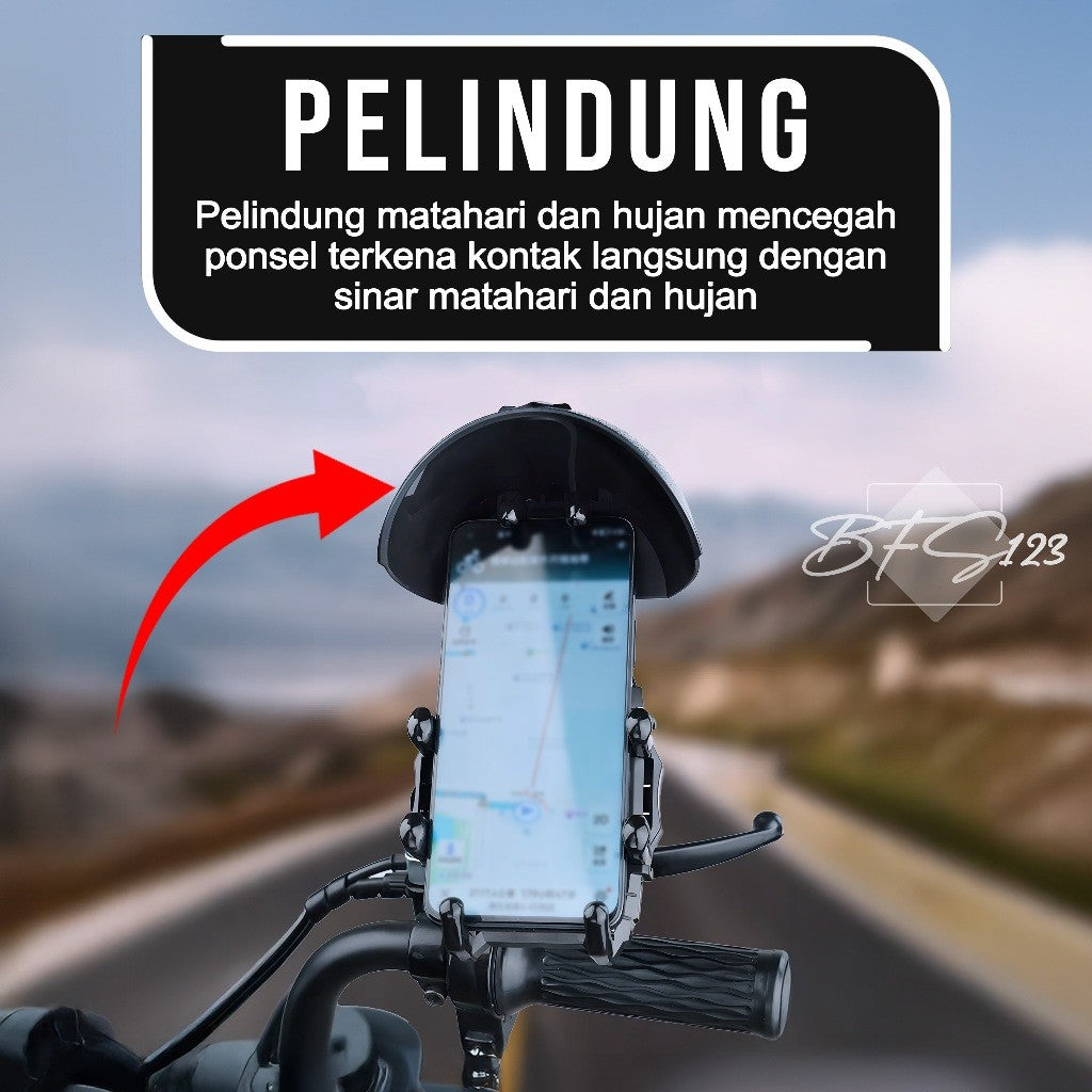 KUASUOOT Holder Hp Motor Model Helm Sun Cover Pelindung Matahari Hujan Anti Guncang EVA Soft Pad