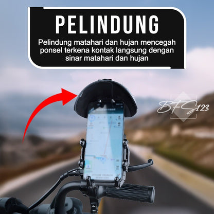 KUASUOOT Holder Hp Motor Model Helm Sun Cover Pelindung Matahari Hujan Anti Guncang EVA Soft Pad
