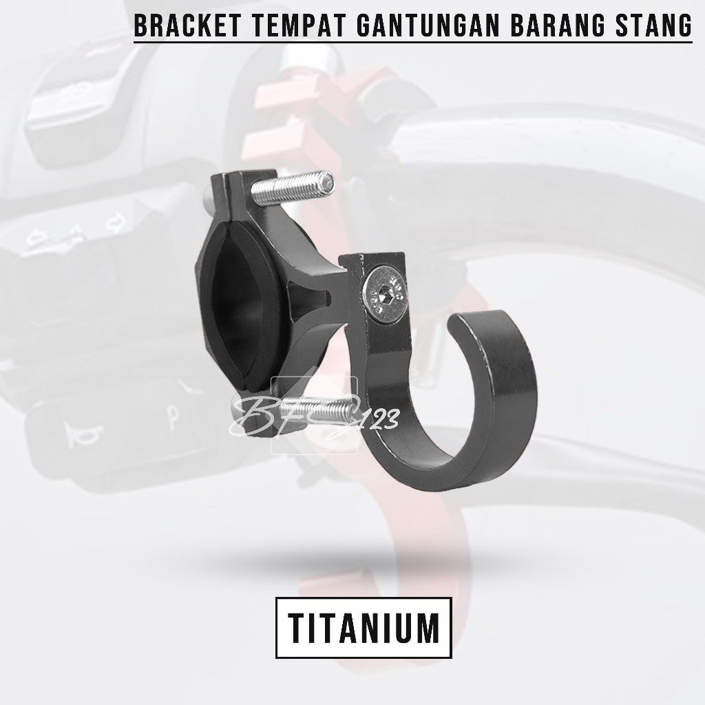 Bracket Tempat Gantungan Kait Hook Cantolan Barang Stang Motor Sepeda Aluminium Aloy