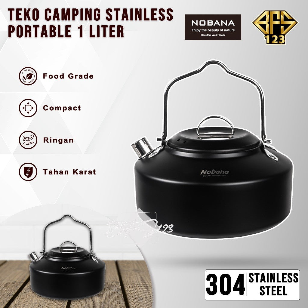 Teko Camping Stainless Steel 304 1 Liter Capacity Ultralight NOBANA Premium Quality