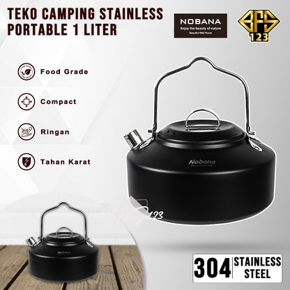 Teko Camping Stainless Steel 304 1 Liter Capacity Ultralight NOBANA Premium Quality