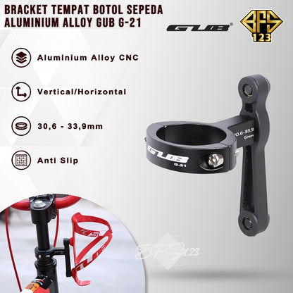 GUB G21 Bracket Tempat Botol Sepeda G-21 Aluminium Aloy 30.6 to 33,9mm Original