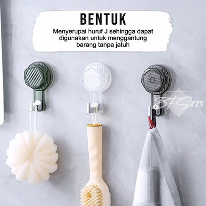 Gantungan Dinding Suction Putar Gantungan Hisap Magic Hook Kamar Mandi Dapur Serbaguna