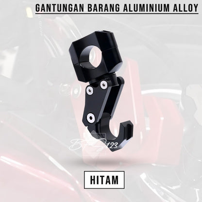 Gantungan Hook Barang Motor Stang PCX Scoopy Model Lipat CNC Alumunium Aloy Cantolan Barang Motor Stang