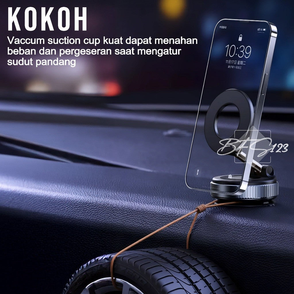 Magnetic Car Phone Holder Vaccum Suction Cup iPhone 360 Rotate Stand Holder Mobil Kaca Meja Dinding