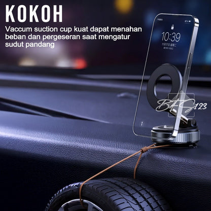 Magnetic Car Phone Holder Vaccum Suction Cup iPhone 360 Rotate Stand Holder Mobil Kaca Meja Dinding