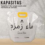 BFS123 Tempat Air Zamzam Lipat Portable 5 Liter BPA Free Perlengkapan Haji Umroh Portable Water BAG