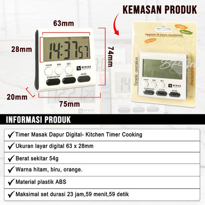 BFS123 Timer Masak Dapur Digital - Kitchen Timer Cooking