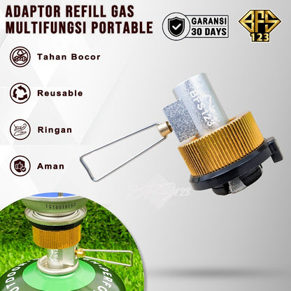 BFS123 Adaptor Refill Gas Canister Conector Gas Portable + Adaptor Konverter GAS Hicook