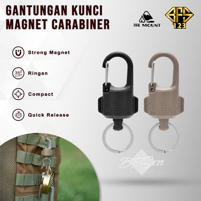 ISE Mount Gantungan Kunci Magnetic Carabiner Quick Release Gantungan Barang Strong Magnet Hook