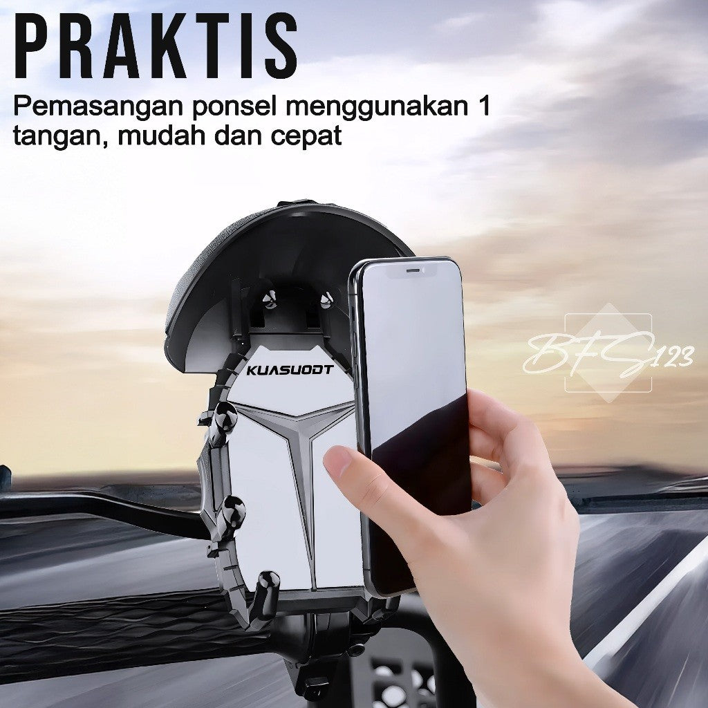KUASUOOT Holder Hp Motor Model Helm Sun Cover Pelindung Matahari Hujan Anti Guncang EVA Soft Pad